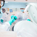 Medical assistants prepare an MS treatment